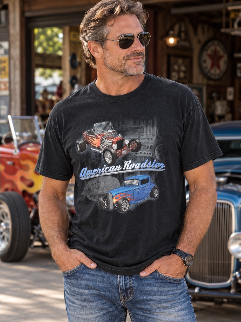 American Roadster tee size large